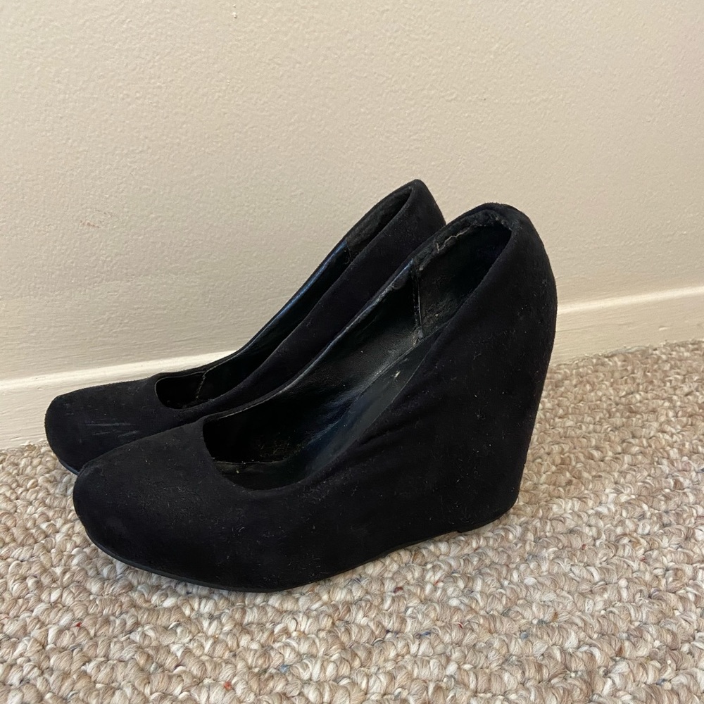 Suede Wedges